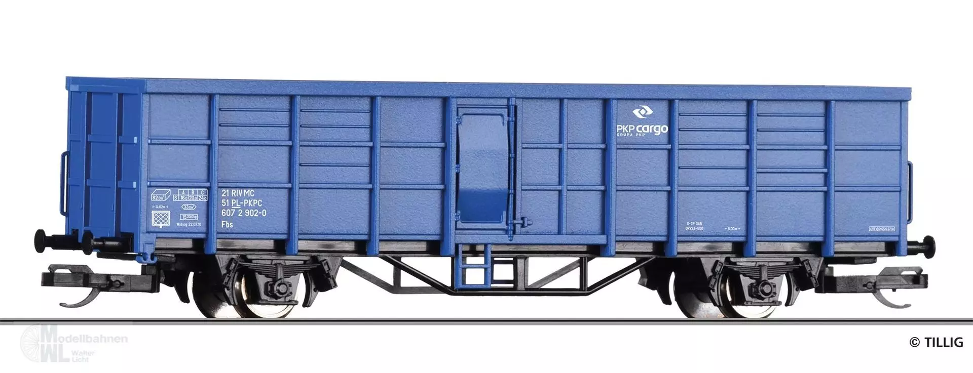 Tillig 14902 - START-Güterwagen offen PKP Cargo Ep.VI Fbs TT 1:120