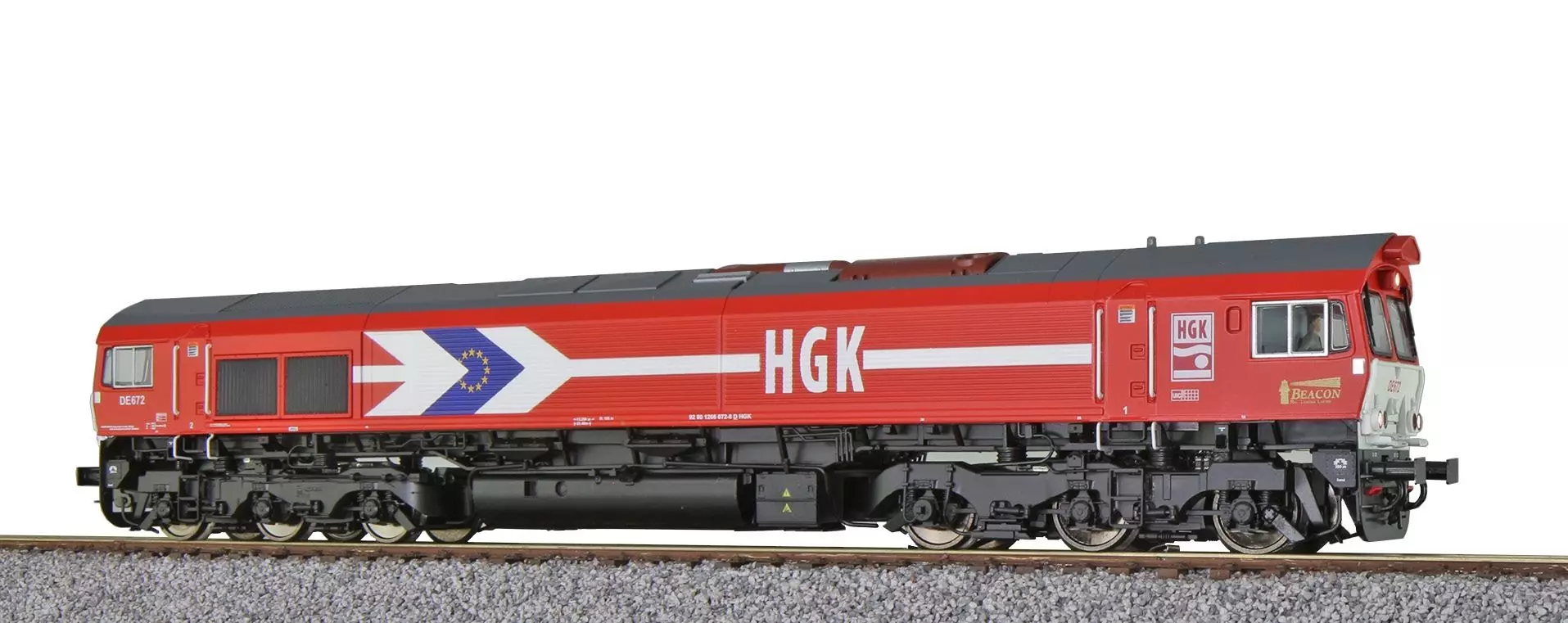 ESU 31362 - Diesellok HGK DE 672 Ep.VI verkehrsrot H0/GL/WS