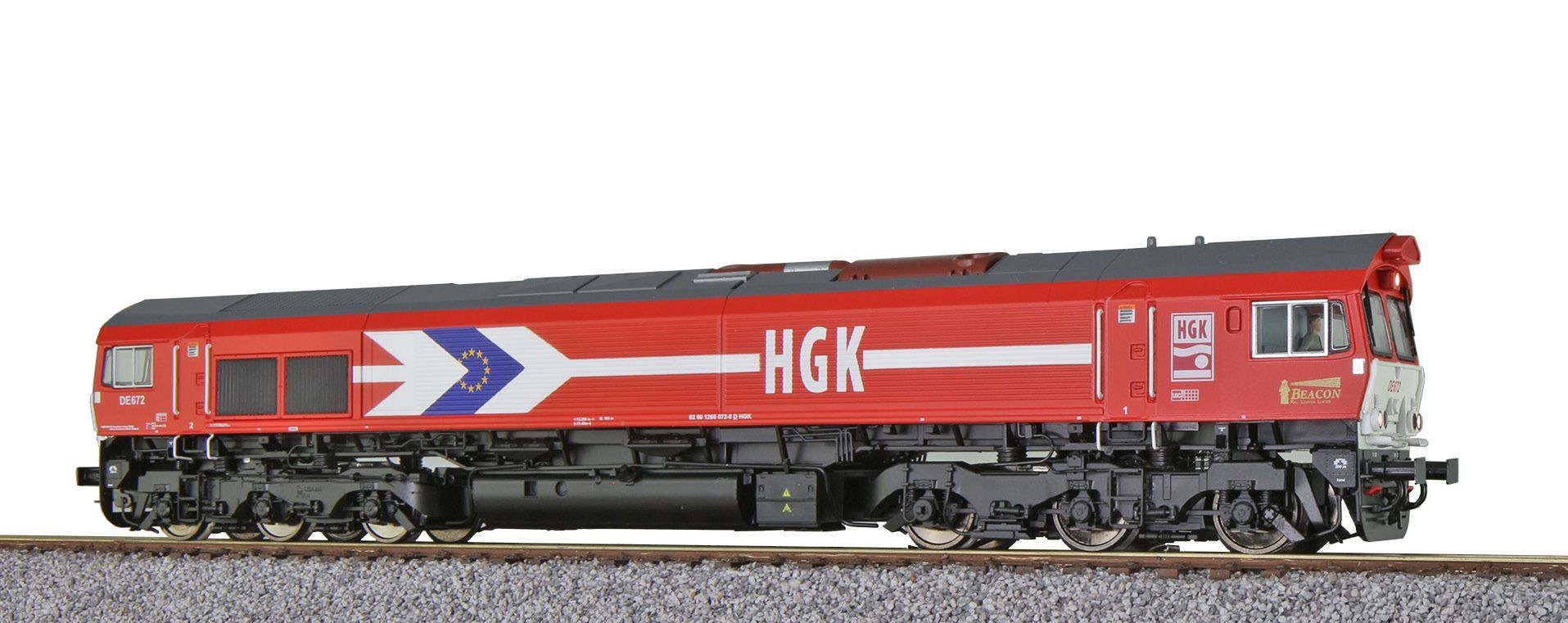 ESU 31362 - Diesellok HGK DE 672 Ep.VI verkehrsrot H0/GL/WS