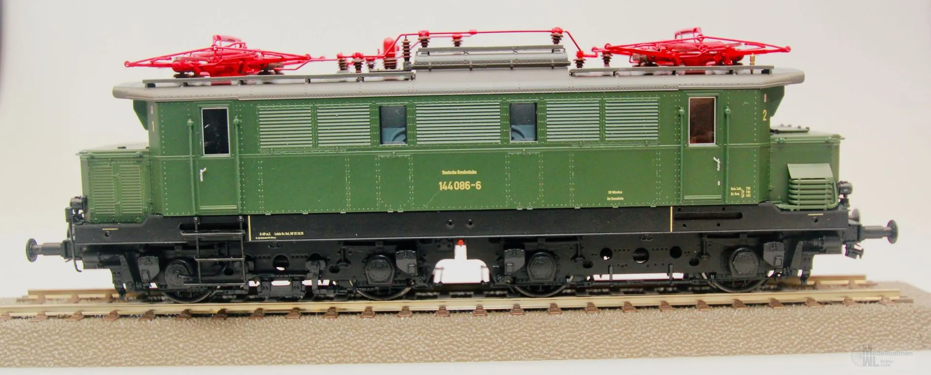 Brawa 43452 - BRAWA - E-Lok BR 144 086-6 DB Ep.IV grün H0/GL Sound