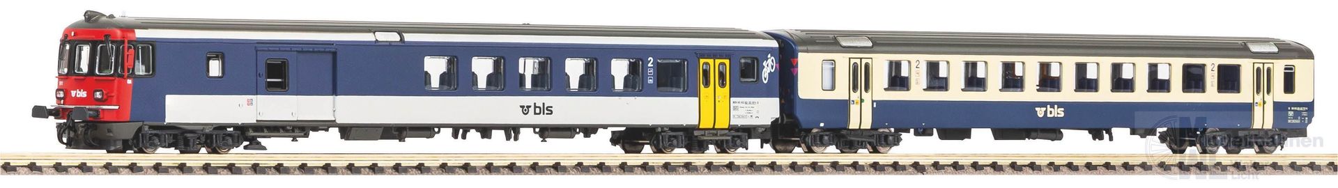 Piko 94460 - Personenwagenset BLS Ep.V 2.tlg. EW I 1/2.Kl. Und Steuerwagen N 1:160