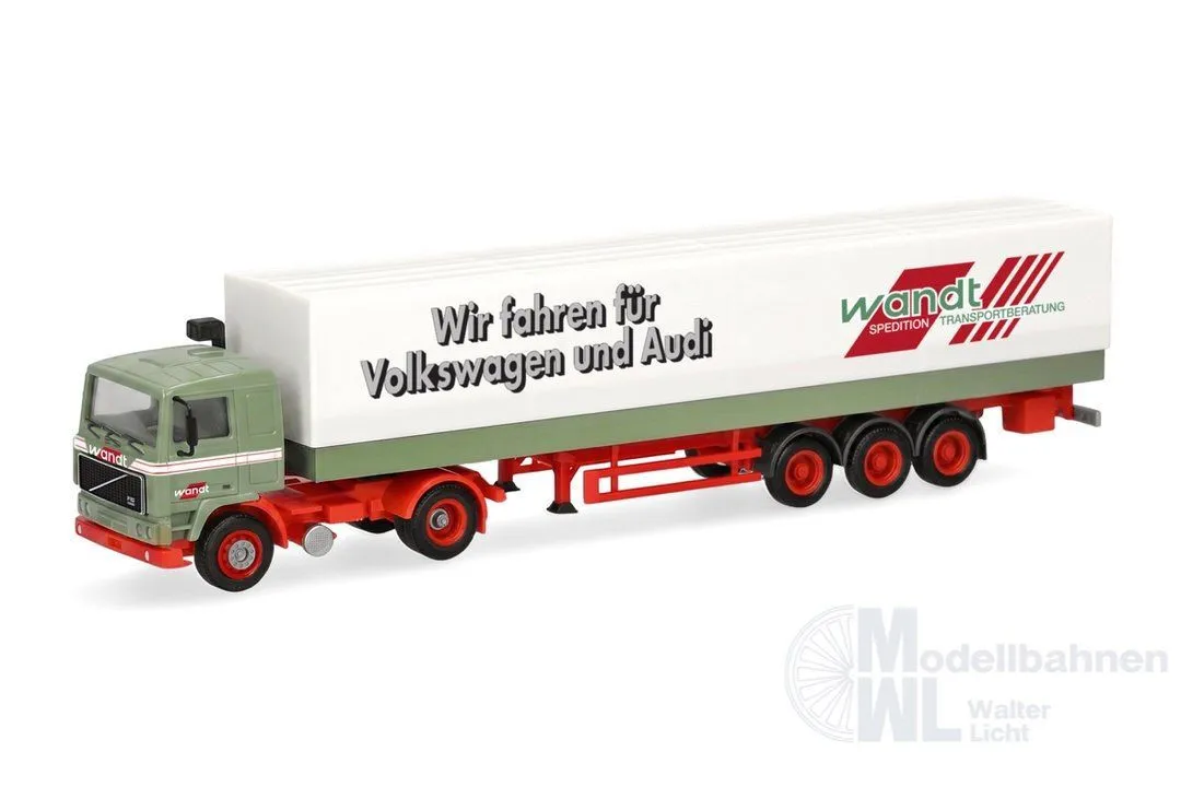 Herpa 322126 - Volvo F10 Planen-Sattelzug Wandt/Wir fahren für Volkswagen und Audi H0 1: