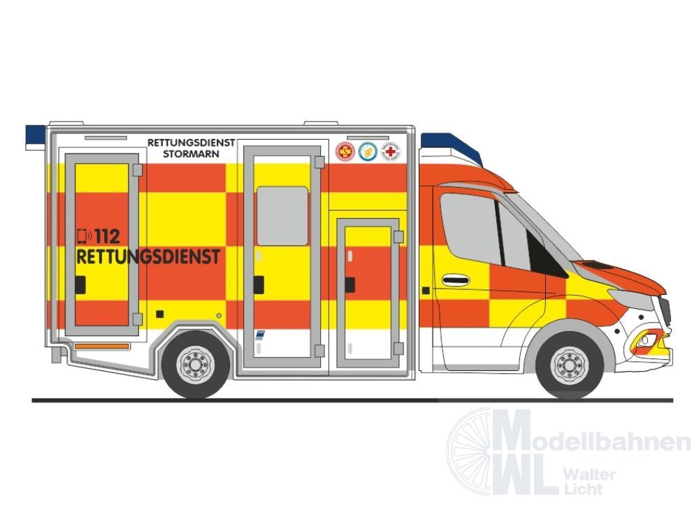 Rietze 76091 - GSF RTW ´18 Rettungsdienst Stormarn H0 1:87