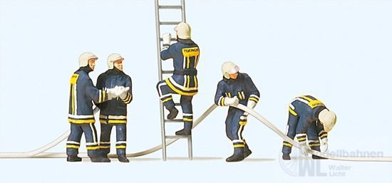 Preiser 10485 - Feuerwehrmänner in moderner Einsatzuniform H0 1:87