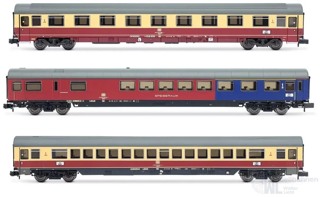 Arnold 4387 - Personenwagen Set DB Ep.IV 3.tlg. Rembrandt N 1:160