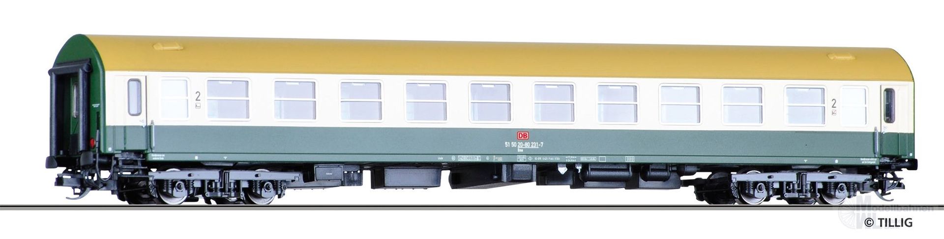 Tillig 16422 - Personenwagen DB Ep.V 2 Kl. B 518 Typ Y/B 70 TT 1:120