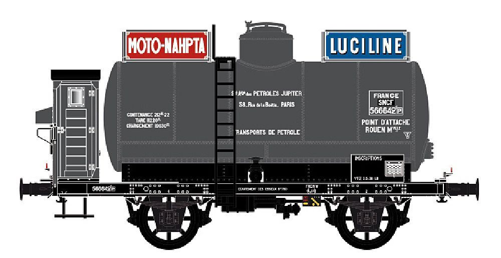 LS Models 30456 - Kesselwagen OCEM SNCF/Moto-Nahpta Ep.IIIa H0/GL