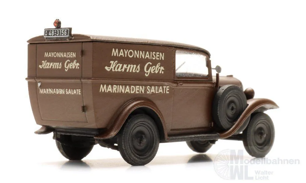 ARTITEC b.v. 10.443 - Opel P4 Kastenwagen BAUSATZ H0 1:87