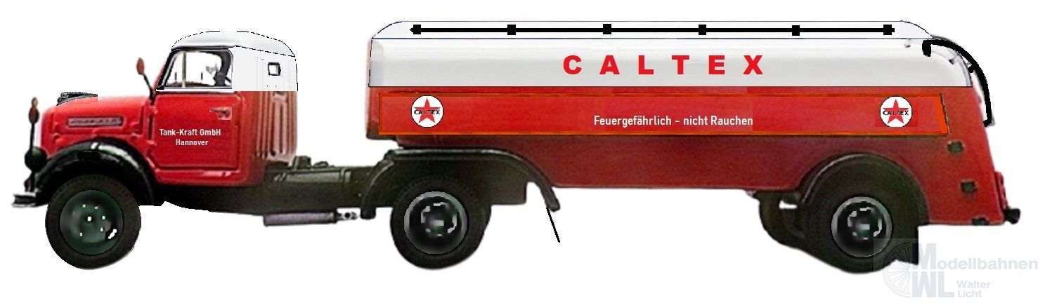 NPE NA99167 - Borgward B 4500 Tanklaster CALTEX H0 1:87 NPE NA99167 - Borgward B 4500 Tanklaster CALTEX H0 1:87