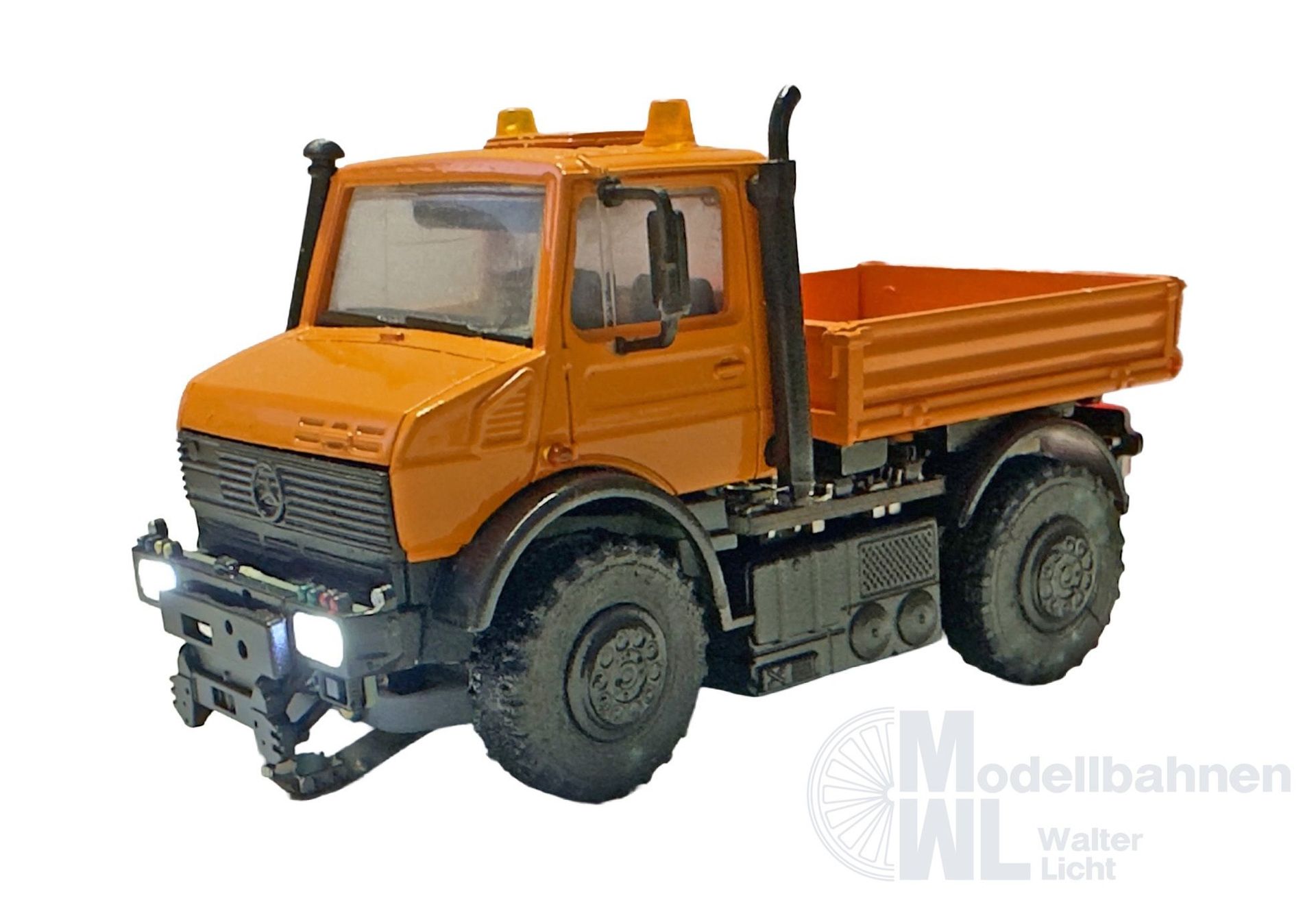 Viessmann 8180 - UNIMOG Typ U2400 komunalorange Sound Funktionsmodell H0 1:87