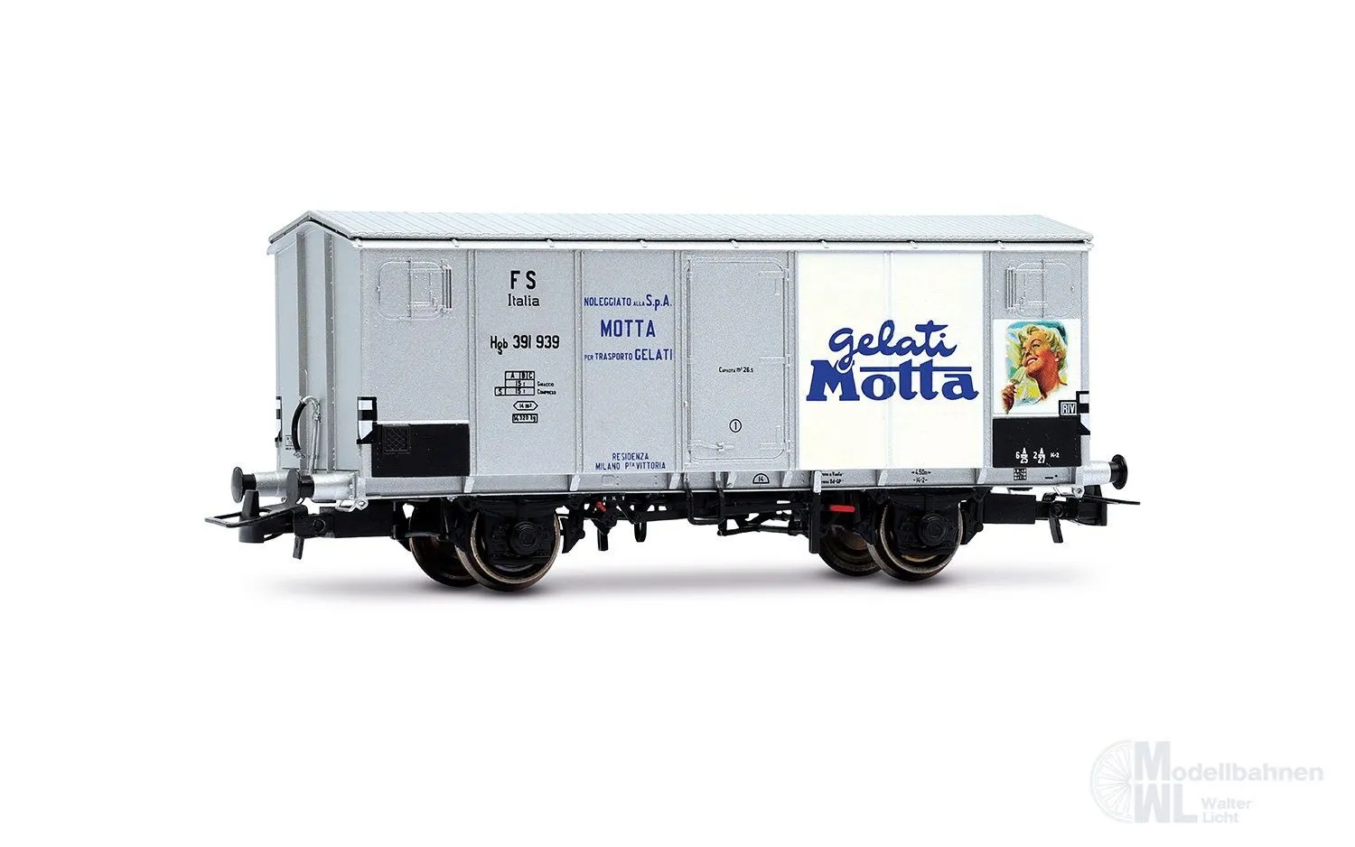 Rivarossi 6711 - Kühlwagen FS Ep.III Gelati Motta H0/GL