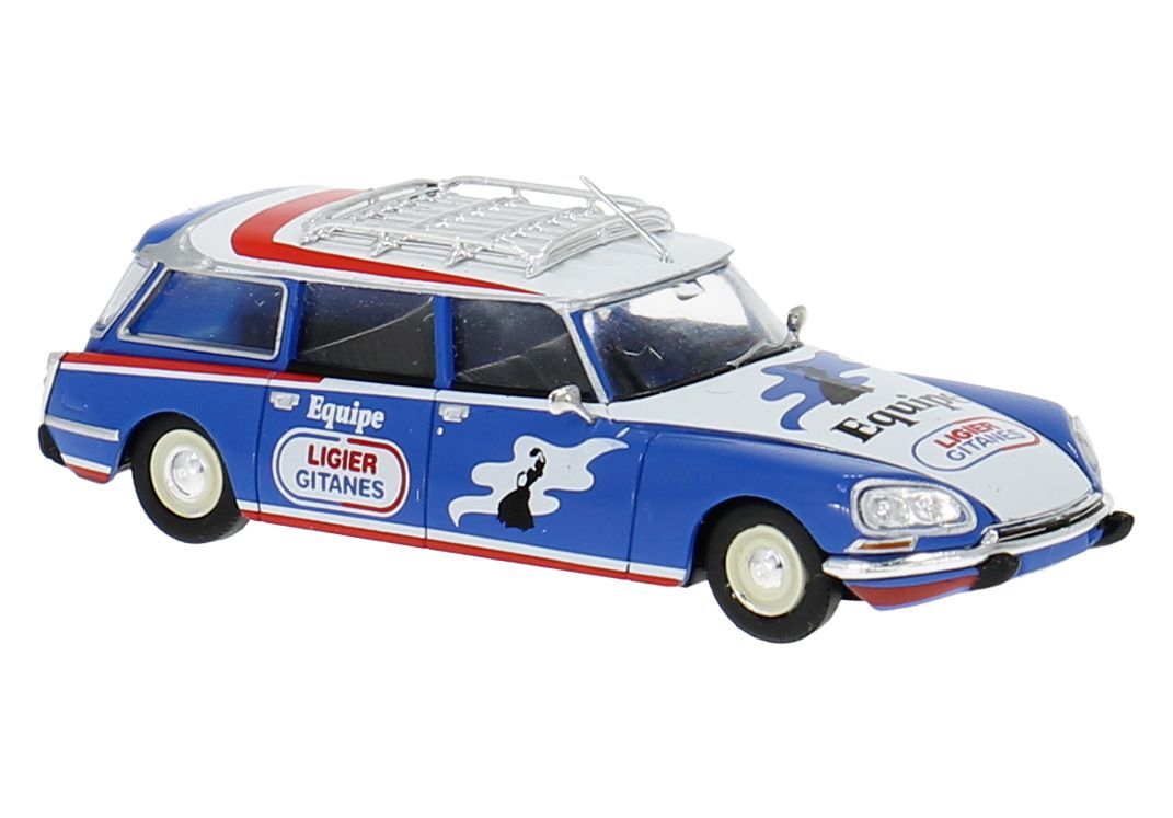 Brekina 14242 - Citroen DS Break Ligier Gitanes, Teamfahrzeug Formel 1 (1976) H0 1:87