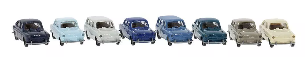 Brekina 99306 - Set mit 8 VW Typ 3, Typen und Farben sortiert (2.Wahl) H0 1:87
