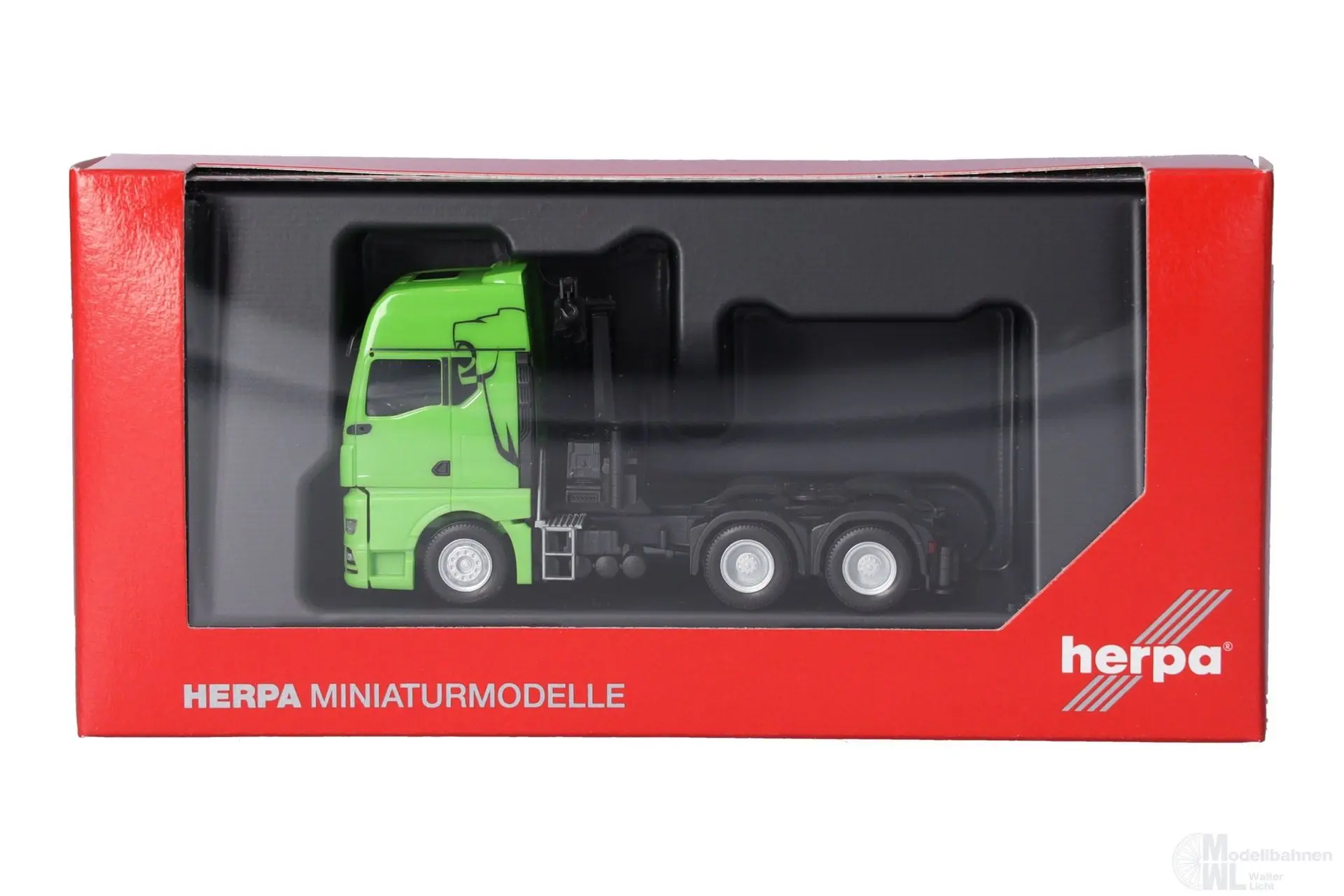 Herpa 313100-004 - MAN TGX GX 6x4 ZM mit Ladekran grün H0 1:87