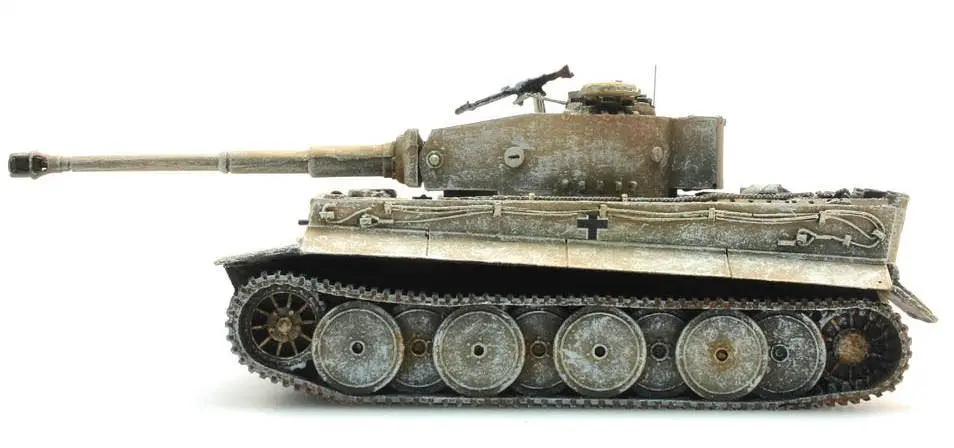 ARTITEC b.v. 387.102-WY - Panzer Tiger I 1943 gelb-Wintertarnung Deutsche Wehrmacht H0 1:87