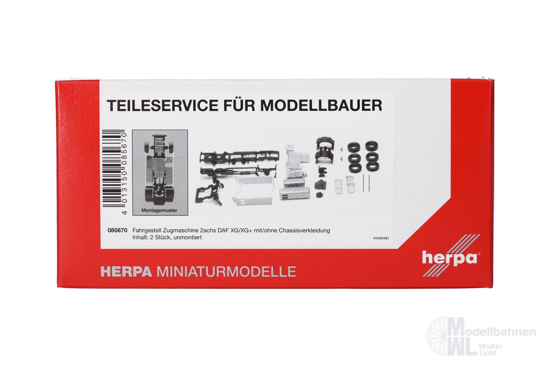 Herpa 085670 - Teileservice Fahrgestell Zugmaschine 2achs DAF XG/XG+ mit/ohne H0 1:87