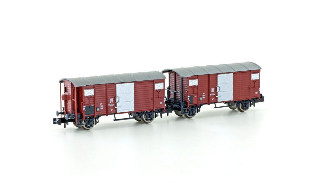 H24201-1024x585 Hobbytrain 24201 - Güterwagen Set gedeckt K2 SBB Ep.III braun N 1:160