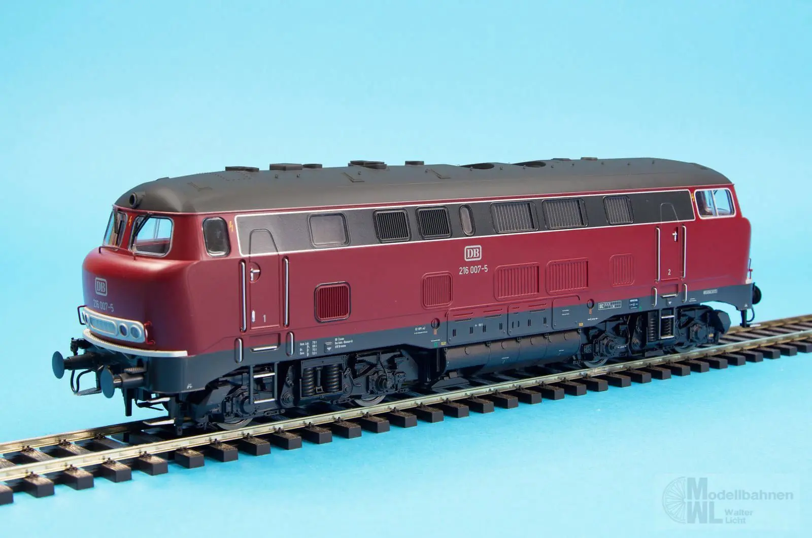 Lenz 40163-04 - Diesellok V 160 Lollo DB Ep.IV rot / umbragraues Dach Spur 0