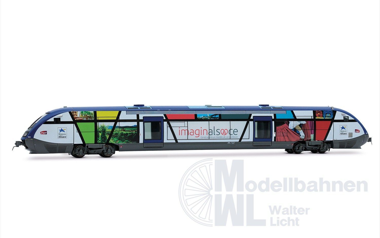 Jouef 2436 - Triebwagen X 73500 SNCF Ep.VI Imaginalsace H0/GL