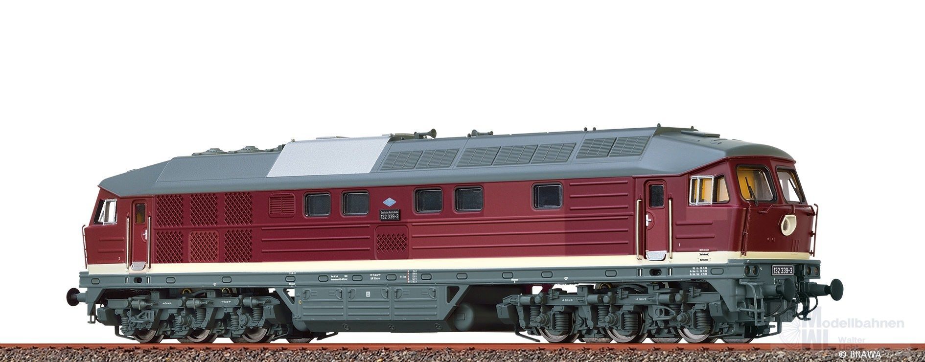 Brawa 61046 - Diesellok BR 132 339-3 DR Ep.IV Flickenlackierung N 1:160