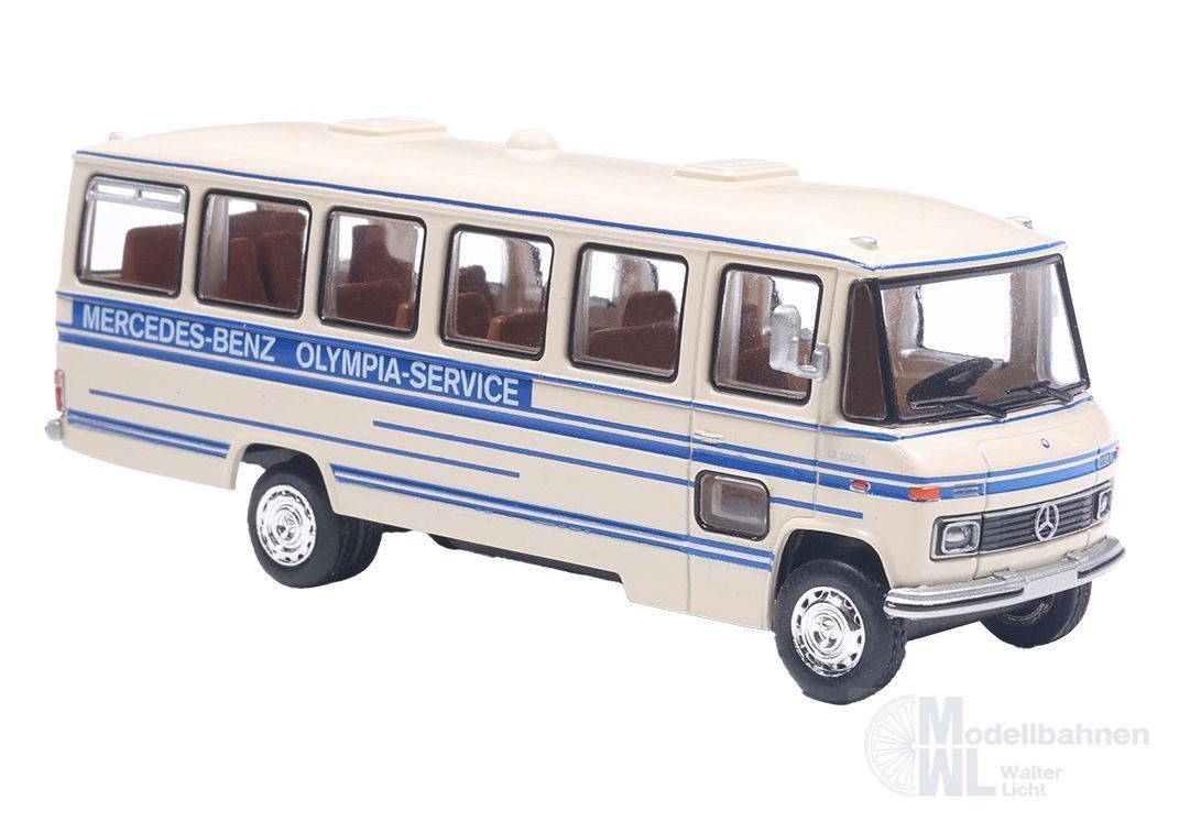 Brekina 36752 - Mercedes-Benz O 309 Zubringer bei der Olympiade in München H0 1:87