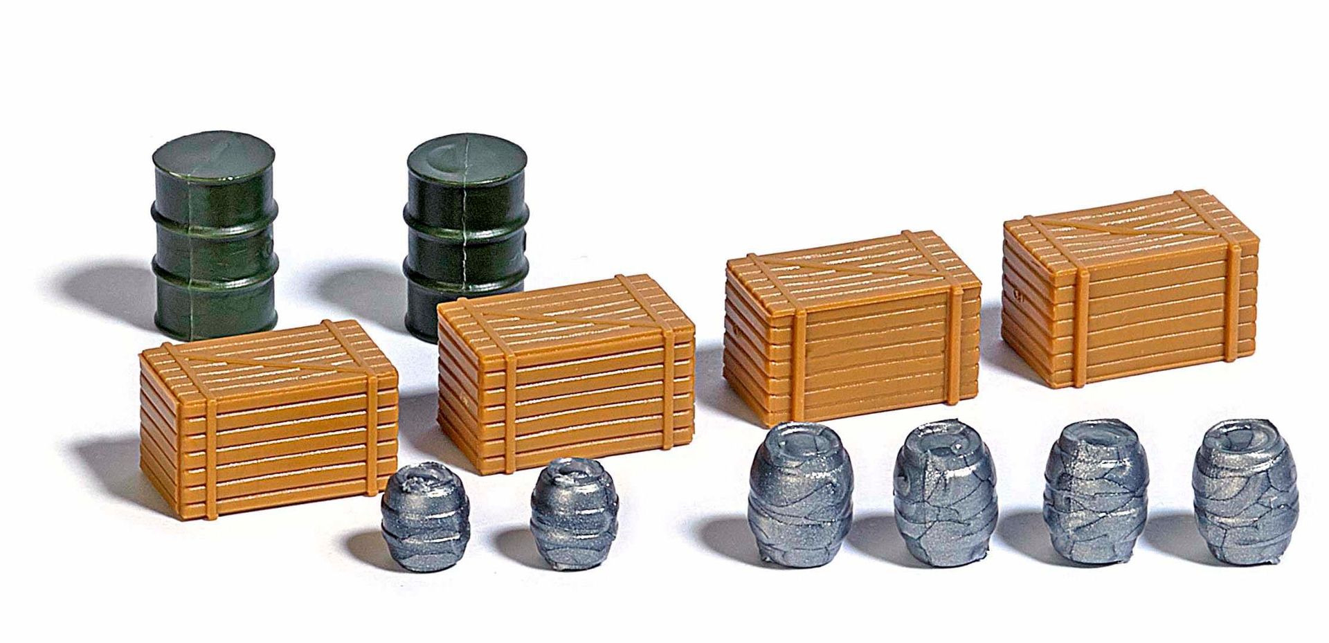 Busch 7784 - M-Set:Holzkisten/Fässer H0 1:87