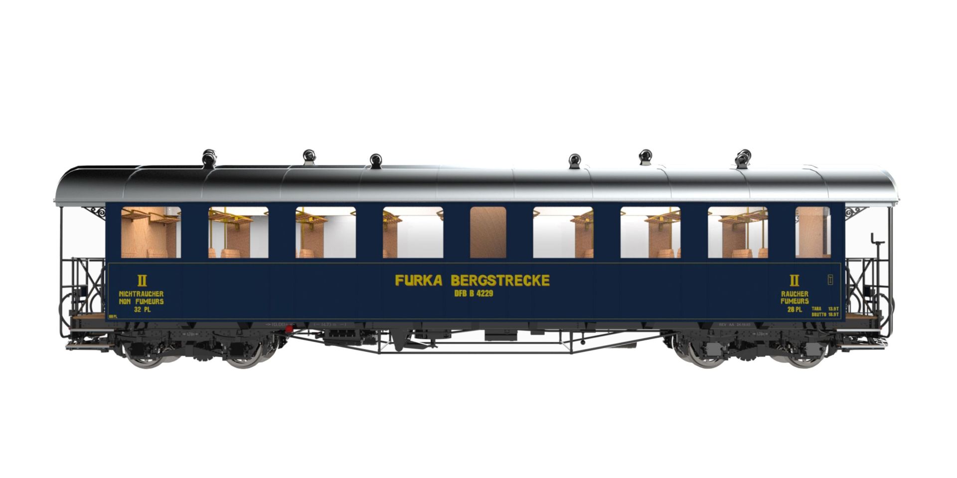 ESU 36643 - Plattformwagen DFB Ep.V/VI B 4229 blau Spur G 1:22,5