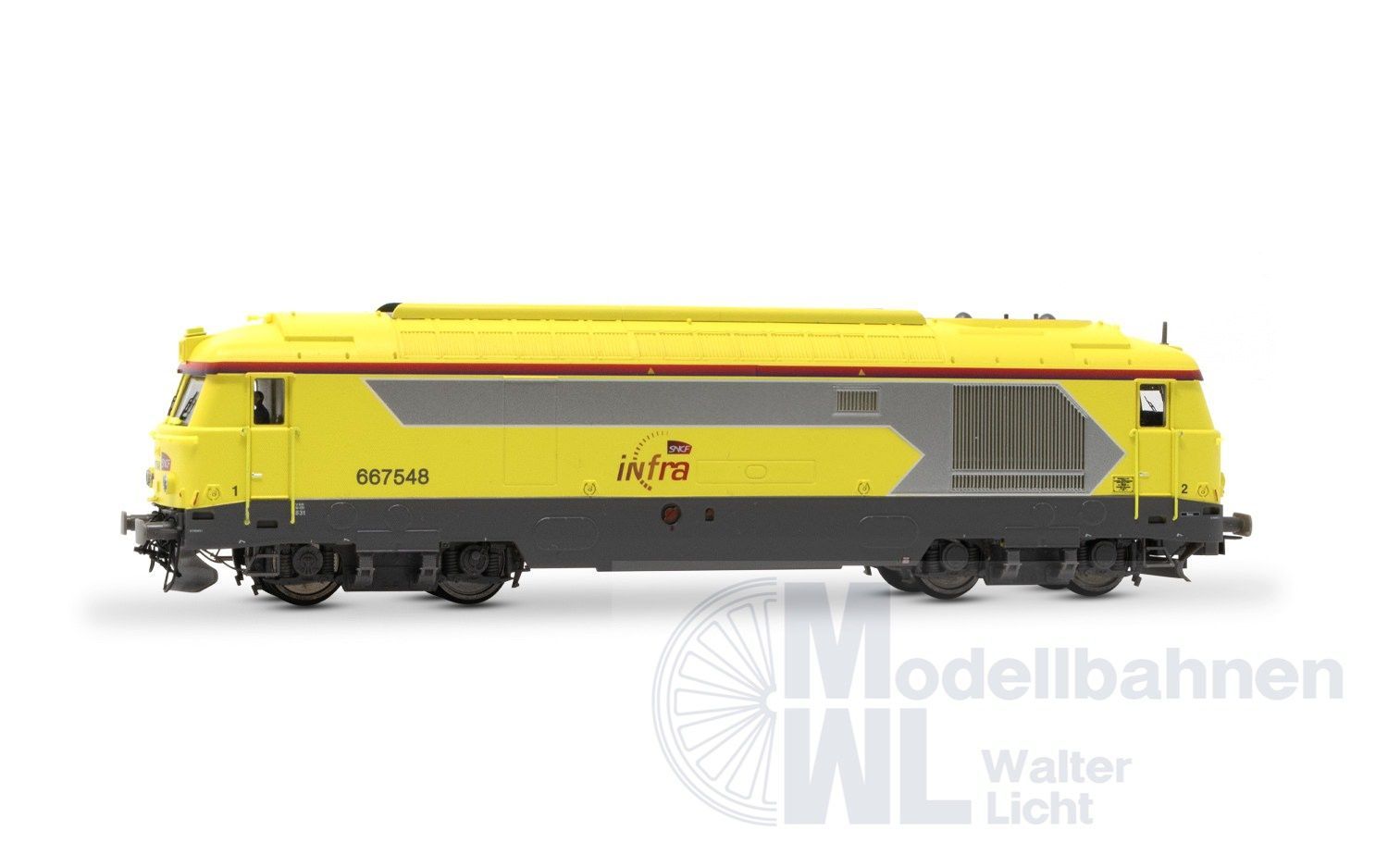Jouef 2465S - Diesellok BB 667548 SNCF Ep.VI INFRA gelb H0/GL Sound
