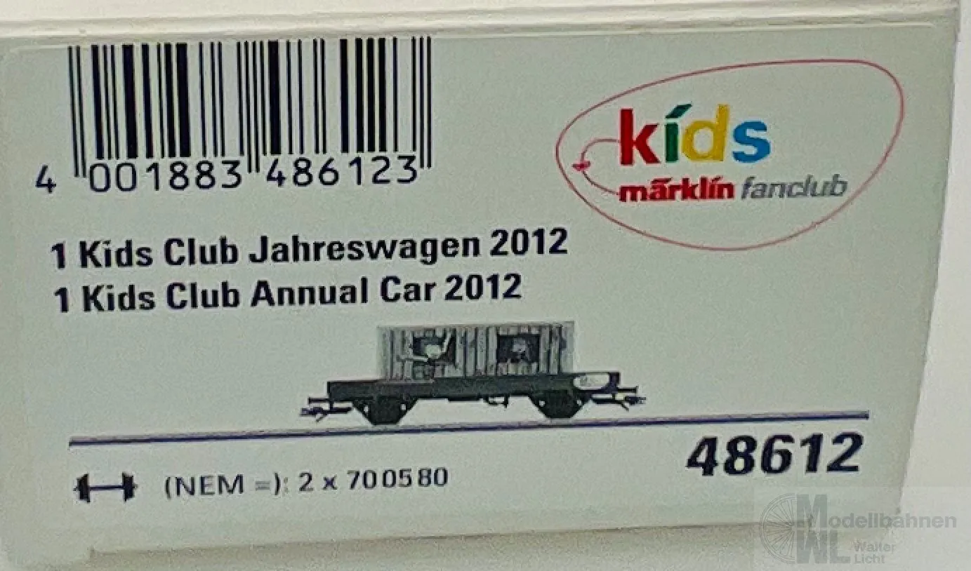 Märklin 48612 - MÄRKLIN - Märklin Kids Club Jahreswagen 2012 H0/WS