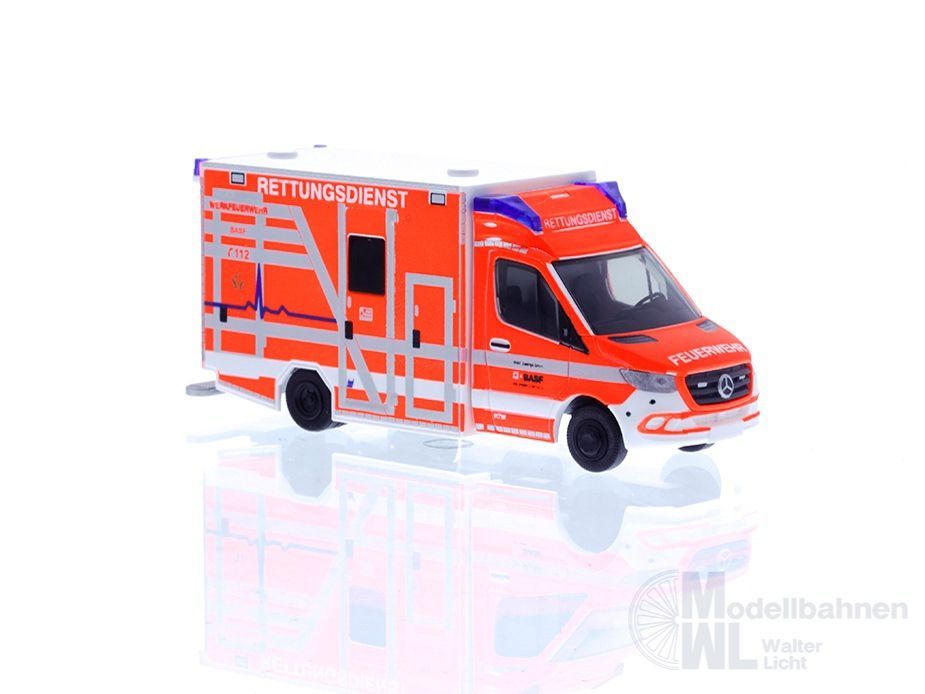 Rietze 76113 - Mercedes-Benz GSF RTW ´18 Rettungsdienst BASF Münster H0 1:87