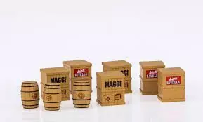 Exact Train 70000 - Ladegut Bierkästen Fässer und Kisten H0 1:87