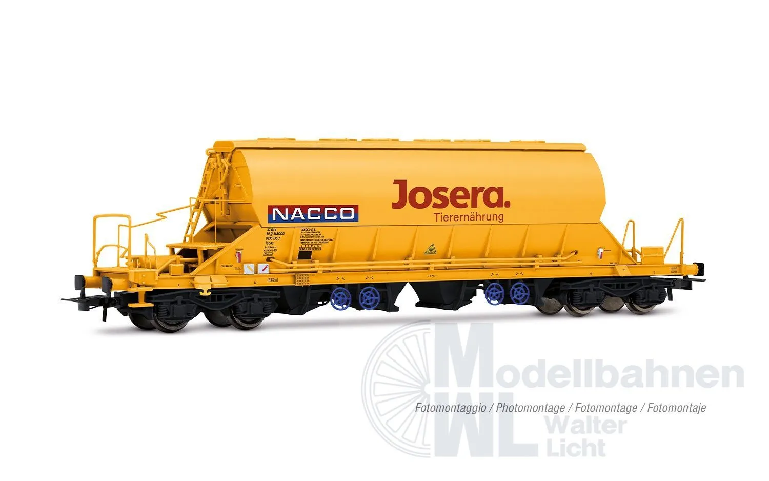 Rivarossi 6546 - Schwenkdachwagen Set NACCO Ep.VI 2.tlg. H0/GL