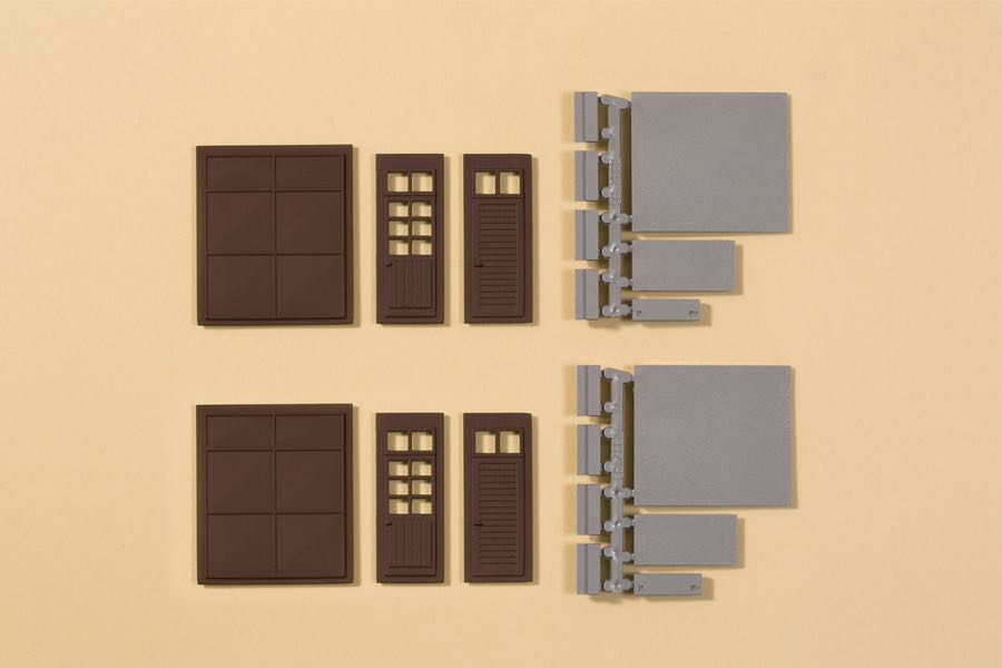 Auhagen 80257 - Tore und Türen braun, Stufen, Rampen H0 1:87