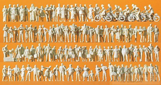 Preiser 16337 - Reisende und Passanten. 120 u H0 1:87