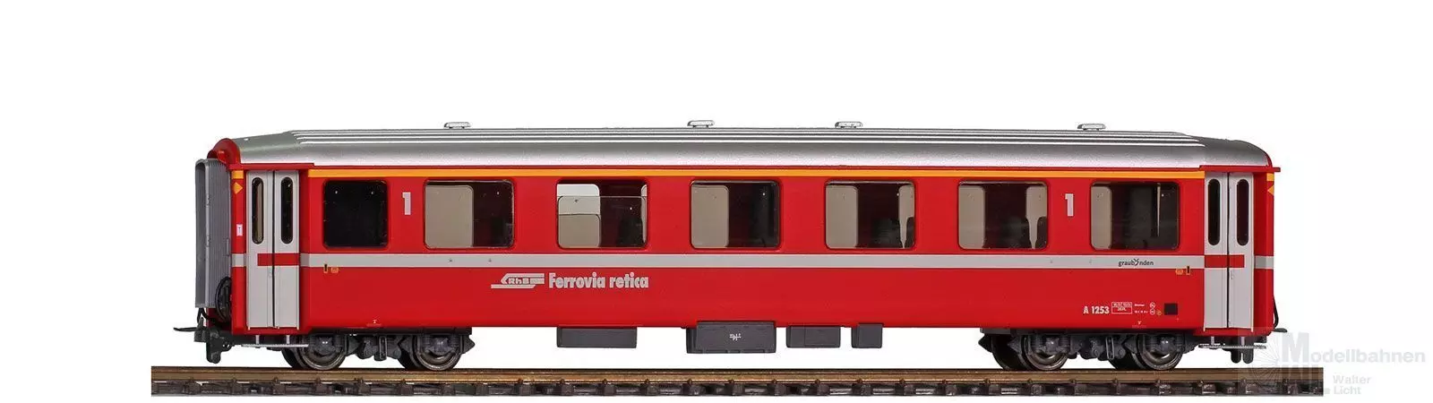 Bemo 3268163 - Einheitswagen EW I RhB Ep.VI A 1253 neurot H0m