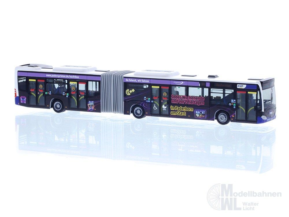 Rietze 73583 - Mercedes-Benz Citaro G ´15 Padersprinter Paderborn-Nachtbus H0 1:87 Rietze 73583 - Mercedes-Benz Citaro G ´15 Padersprinter Paderborn-Nachtbus H0 1:87
