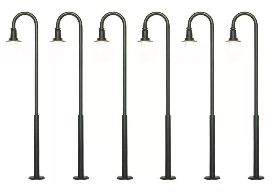 Viessmann 61406 - H0 Bogenleuchte, LED warmweiß, 5+1 H0 1:87