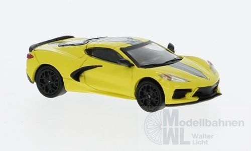 PCX-Models 870672 - Chevrolet Corvette C8 hellgelb/schwarz 2020 H0 1:87