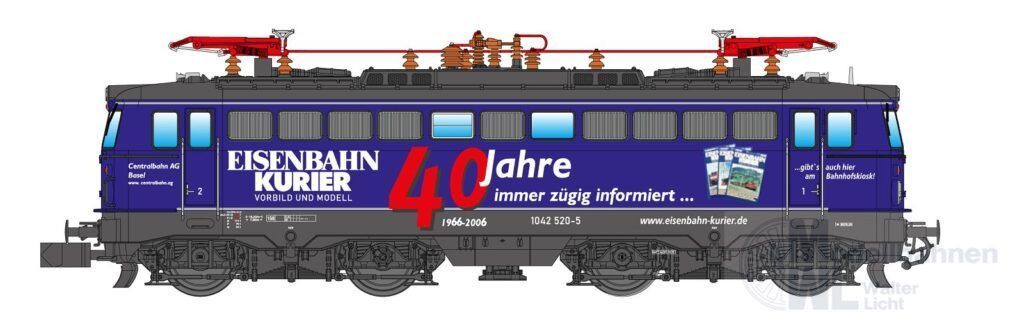 Jägerndorfer Modellbahn 60102_5 - E-Lok Rh 1042 Centralbahn/EK-Verlag Ep.VI N 1:160 Sound