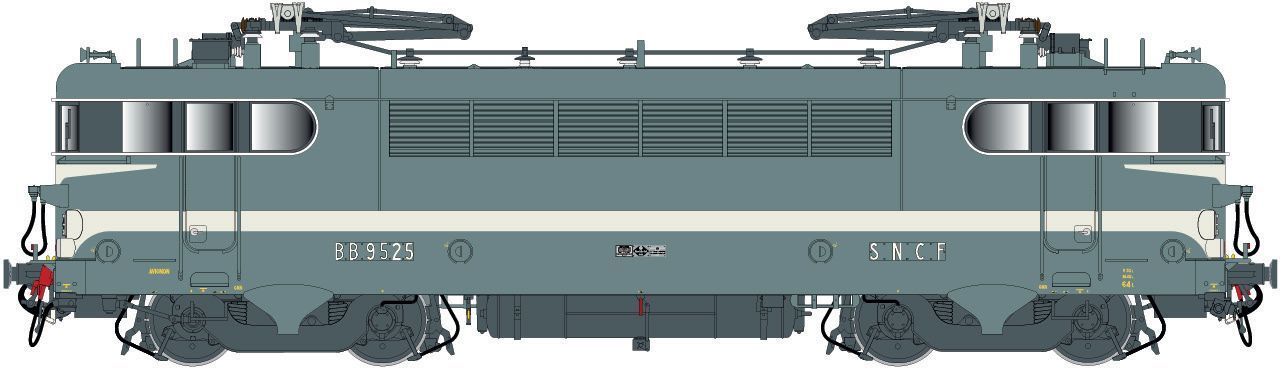 LS Models 10250S - E-Lok BB 9525 Beziers Design metallicgraublau Ep.IV H0/GL Sound