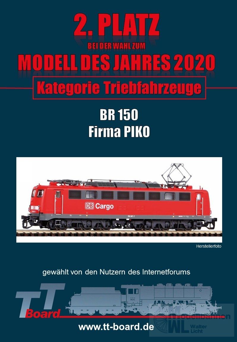 Piko 47461 - E-Lok BR 150 DB AG Ep.V + Next18 Dec. TT 1:120 Sound