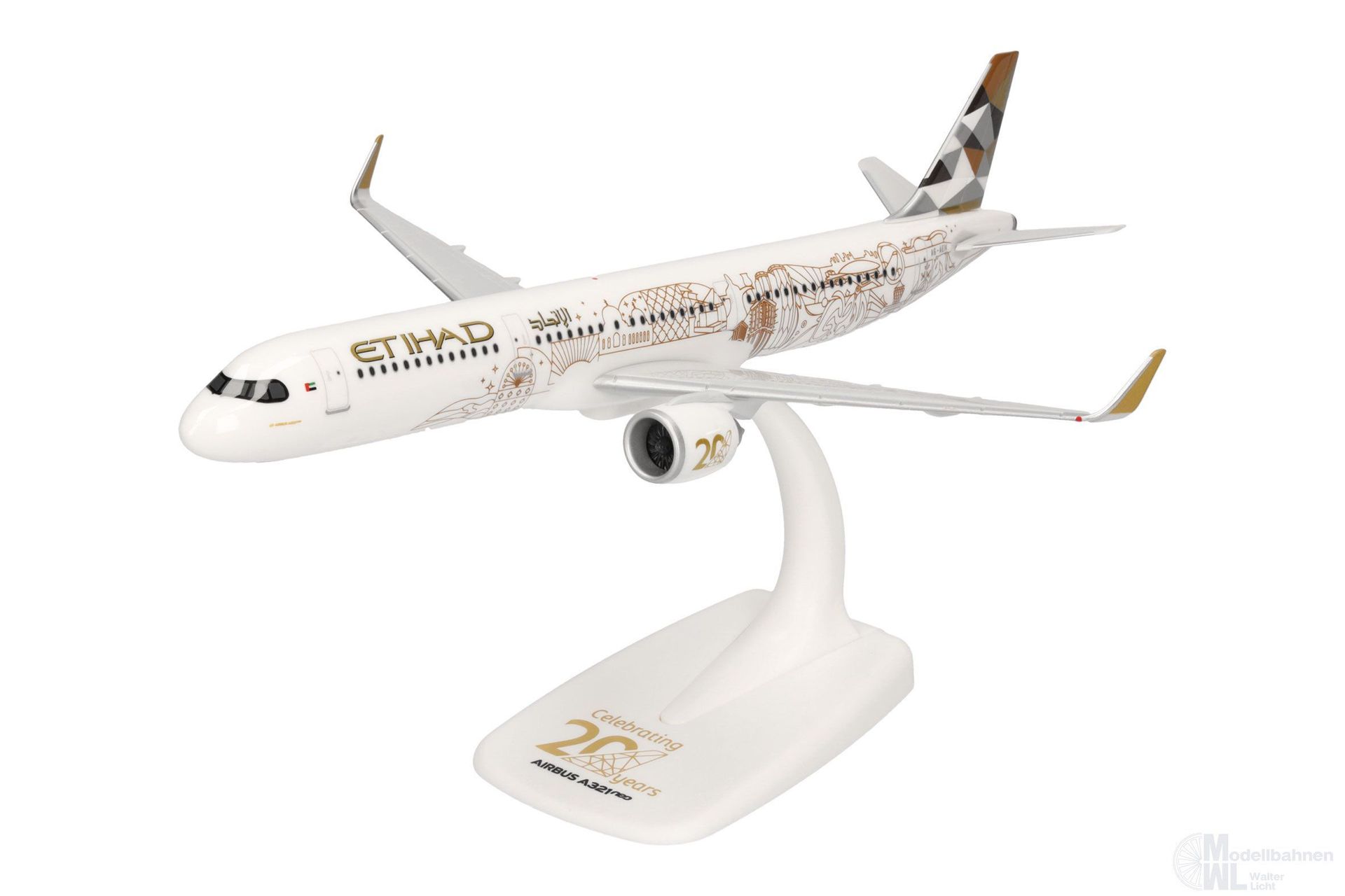Herpa 615013 - Airbus A321neo Etihad 20th Anniversary 1:200