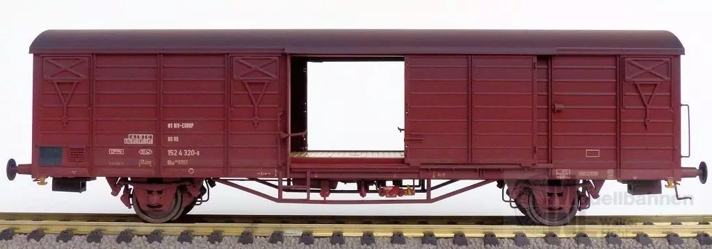 Exact Train 22063 - Güterwagen gedeckt DB Ep.IV Gbs 258 EUROP 7 Sicken gealtert H0/GL