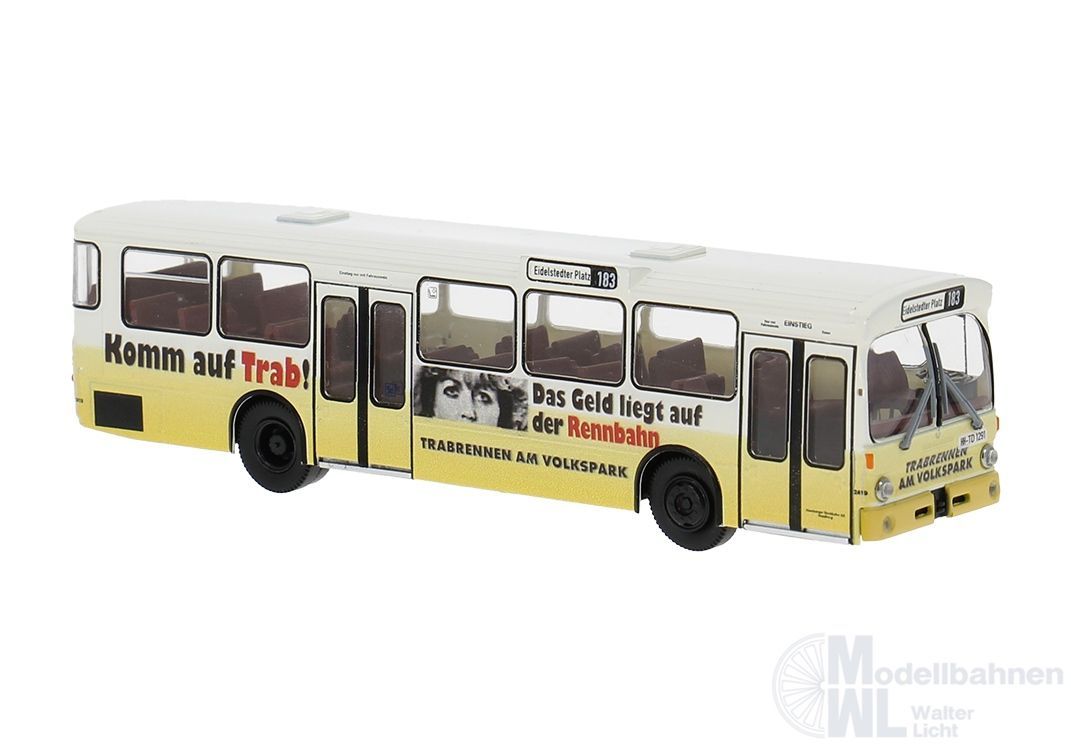 Brekina 50811 - Mercedes-Benz O 305 Trabrennbahn aus Hamburg H0 1:87