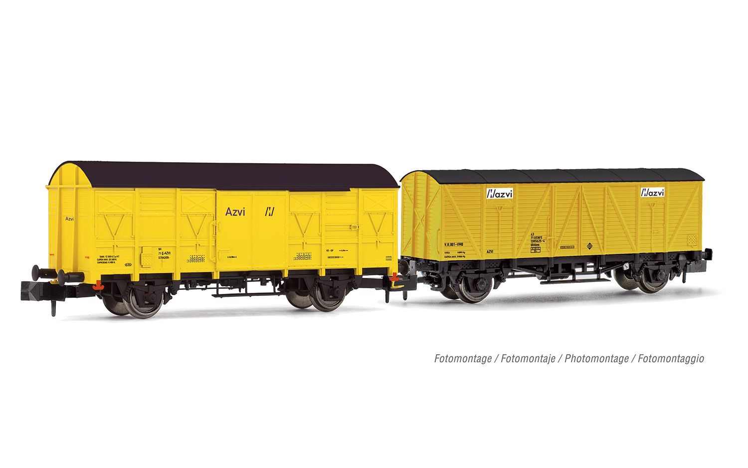 Arnold 6517 - Güterwagen Set AZVI Ep.V/VI 2.tlg. N 1:160