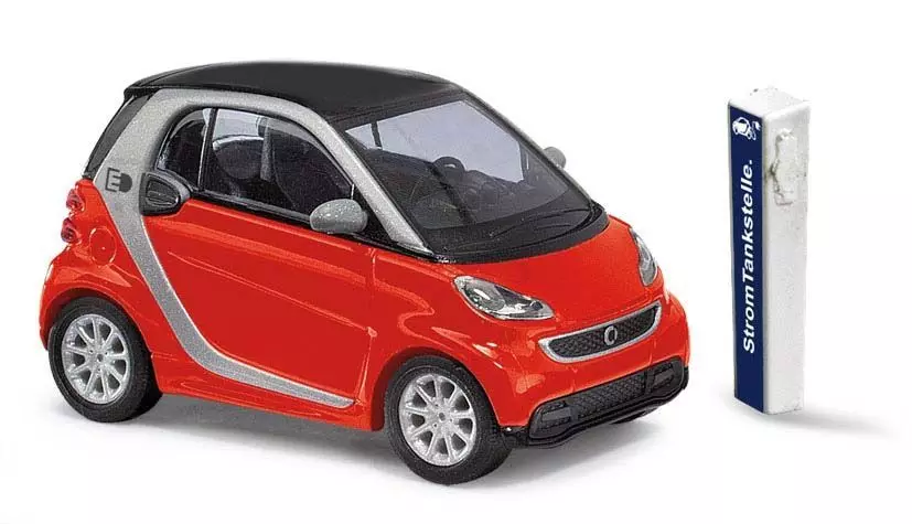 Busch 46226 - Smart Fortwo electic drive rot H0 1:87