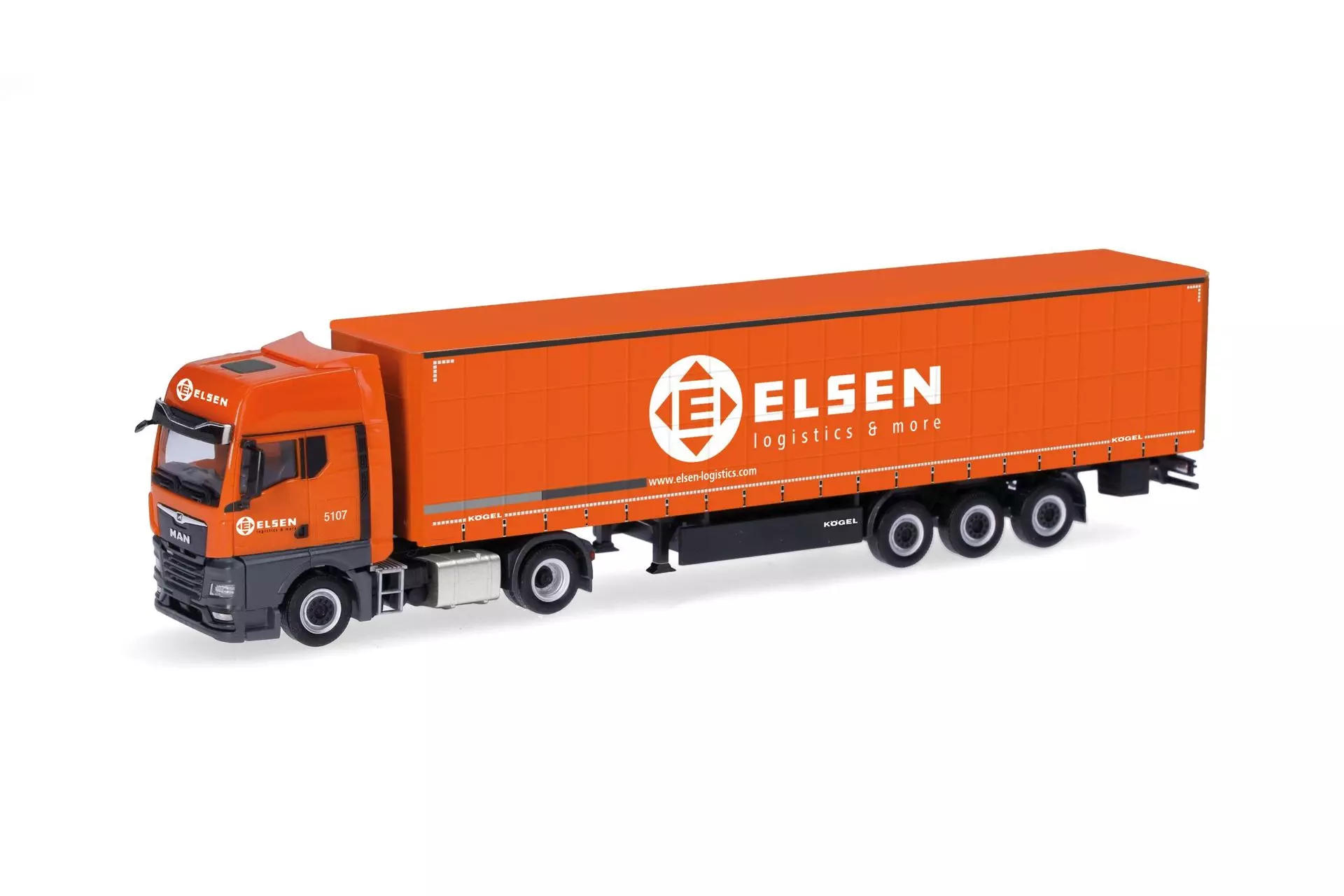 Herpa 321150 - MAN TGX GX Gardinenplanen-Sattelzug Elsen H0 1:87