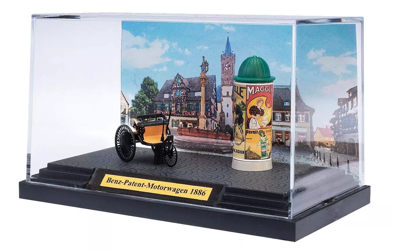 Busch 40006 - Benz-Patent mit Litfaßsäule H0 1:87
