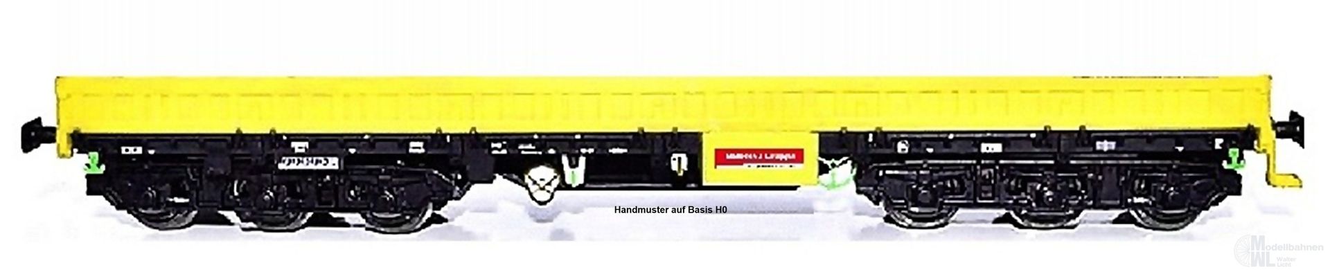 NPE NW52234 - Schwerlastwagen DB Ep.VI Samms-u 454 Bauzug unbeladen TT 1:120
