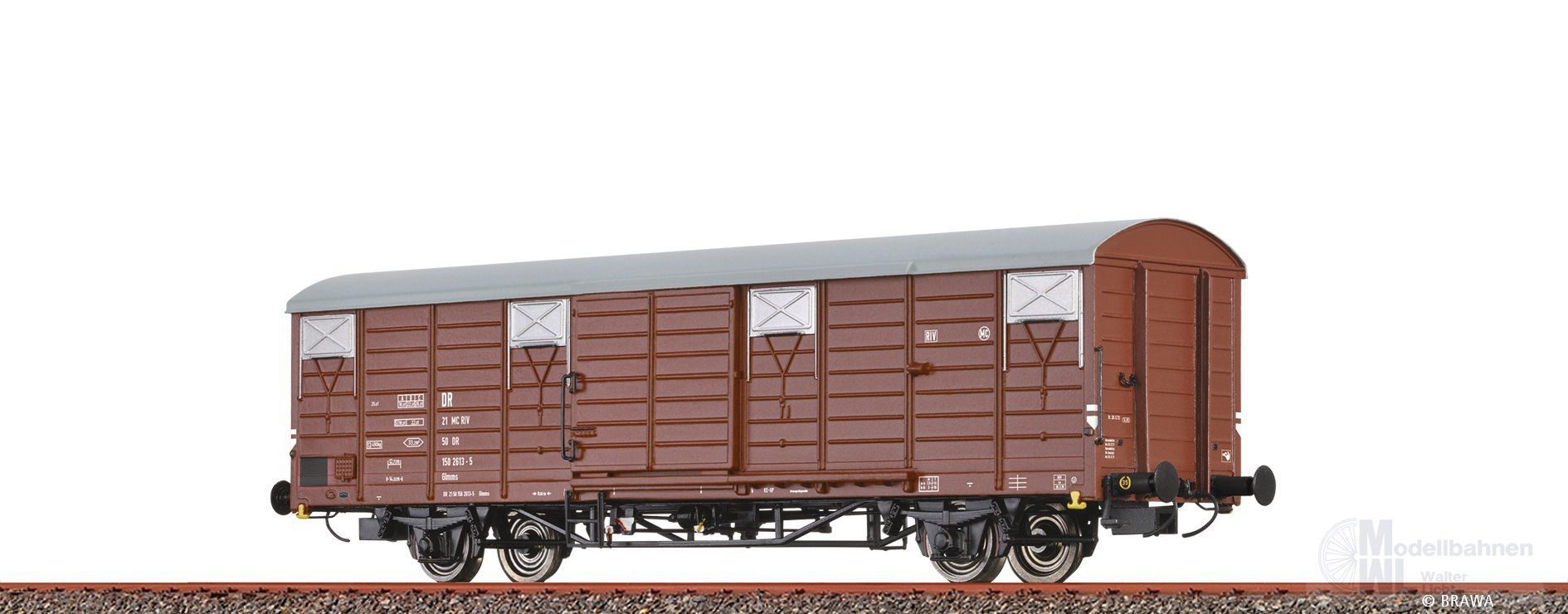Brawa 49921 - Güterwagen ged. DR Ep.IV Glmms H0/GL